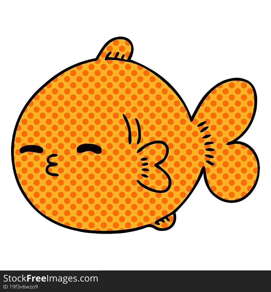 quirky comic book style cartoon fish