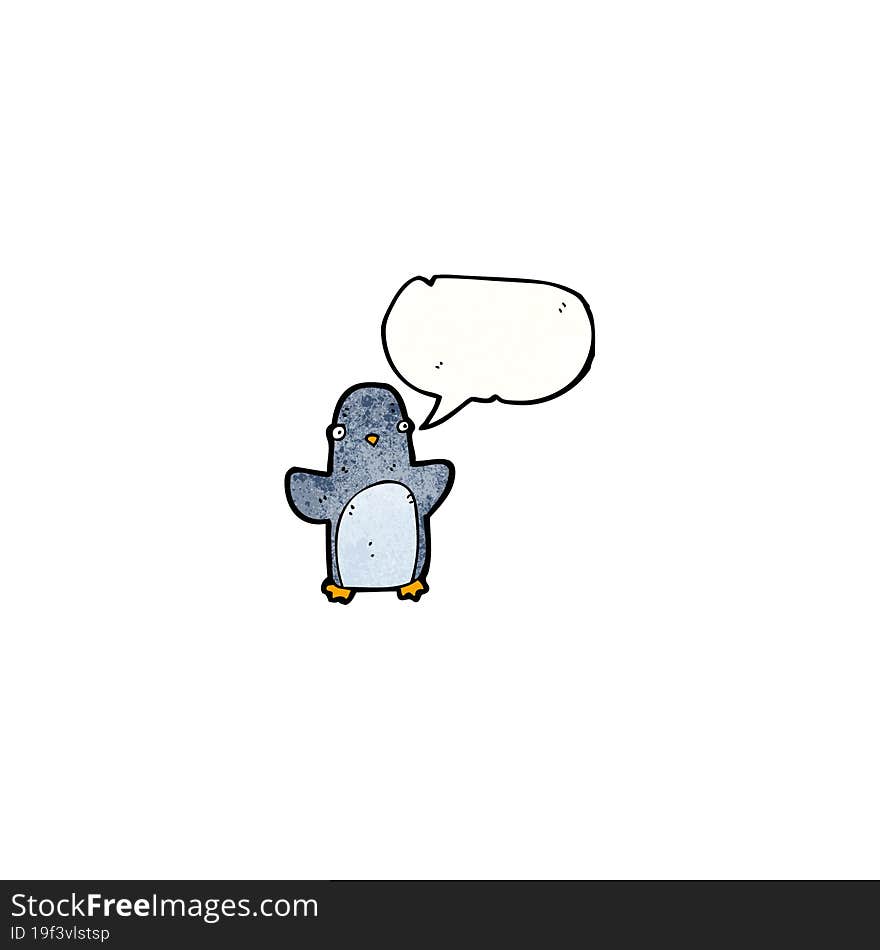 funny cartoon penguin