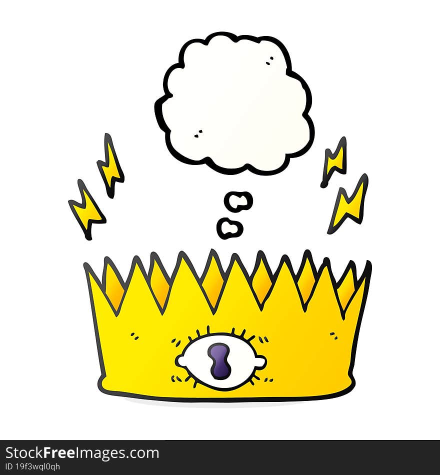 Thought Bubble Cartoon Magic Crown