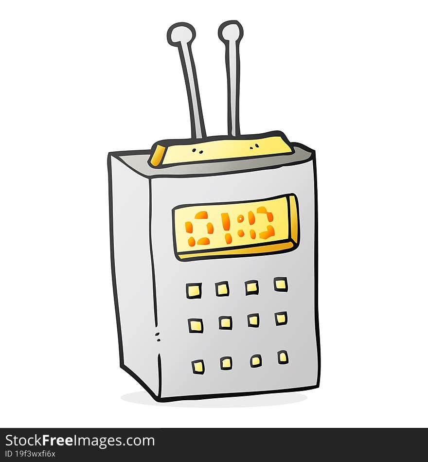 freehand drawn cartoon scientific device