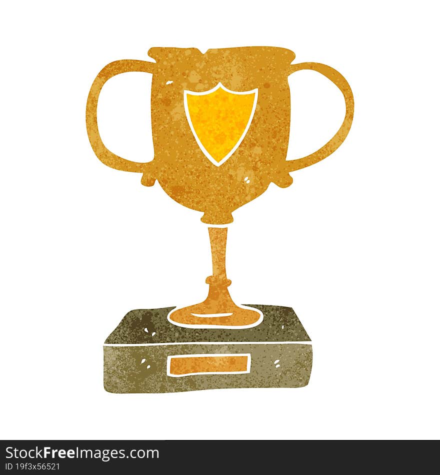 retro cartoon trophy