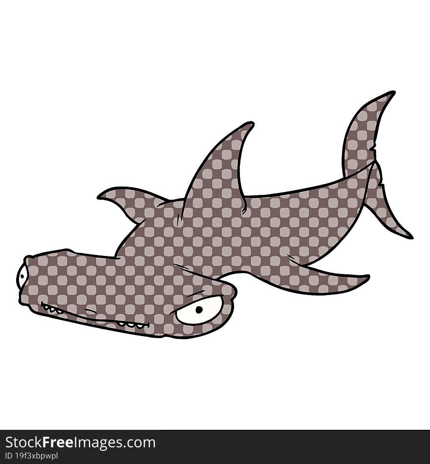 cartoon hammerhead shark. cartoon hammerhead shark