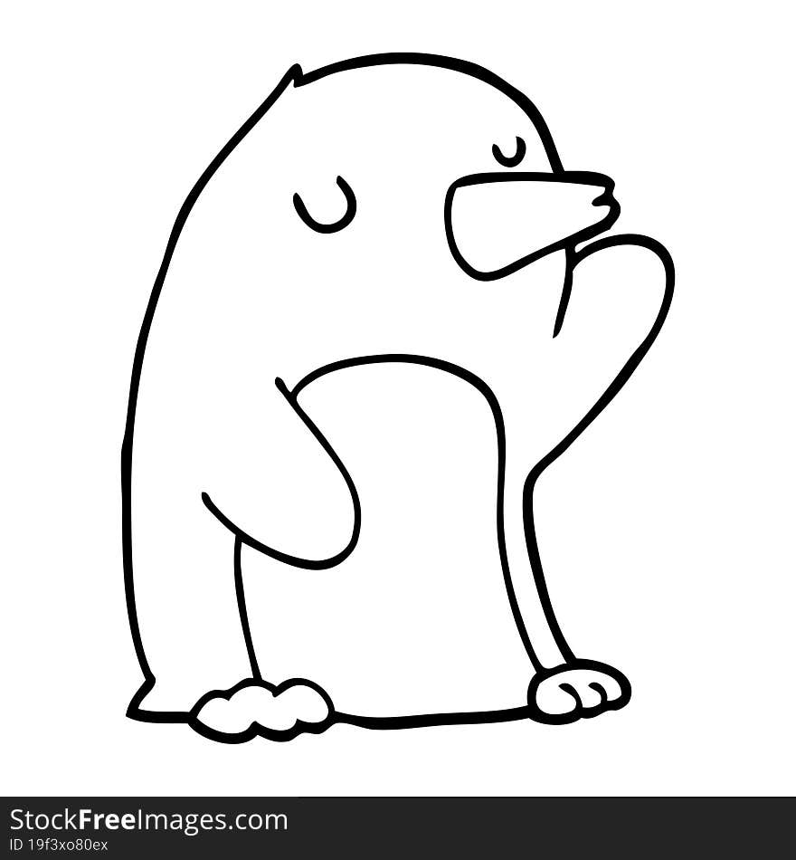 cartoon penguin