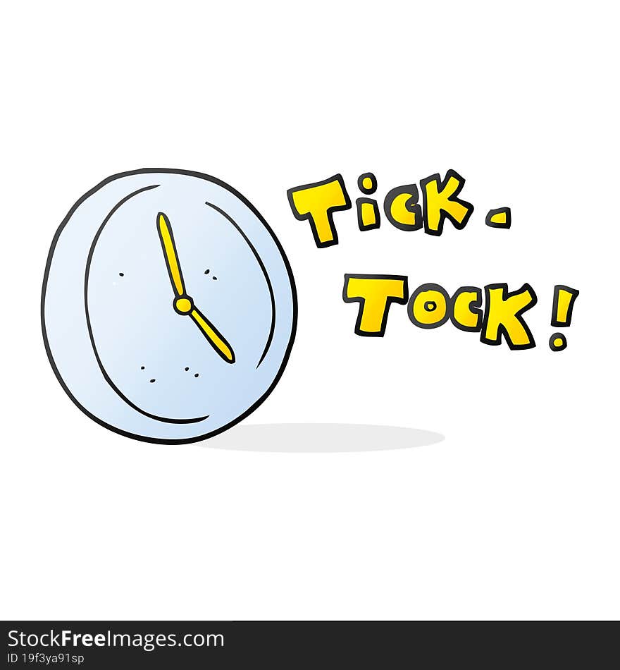 cartoon ticking clock