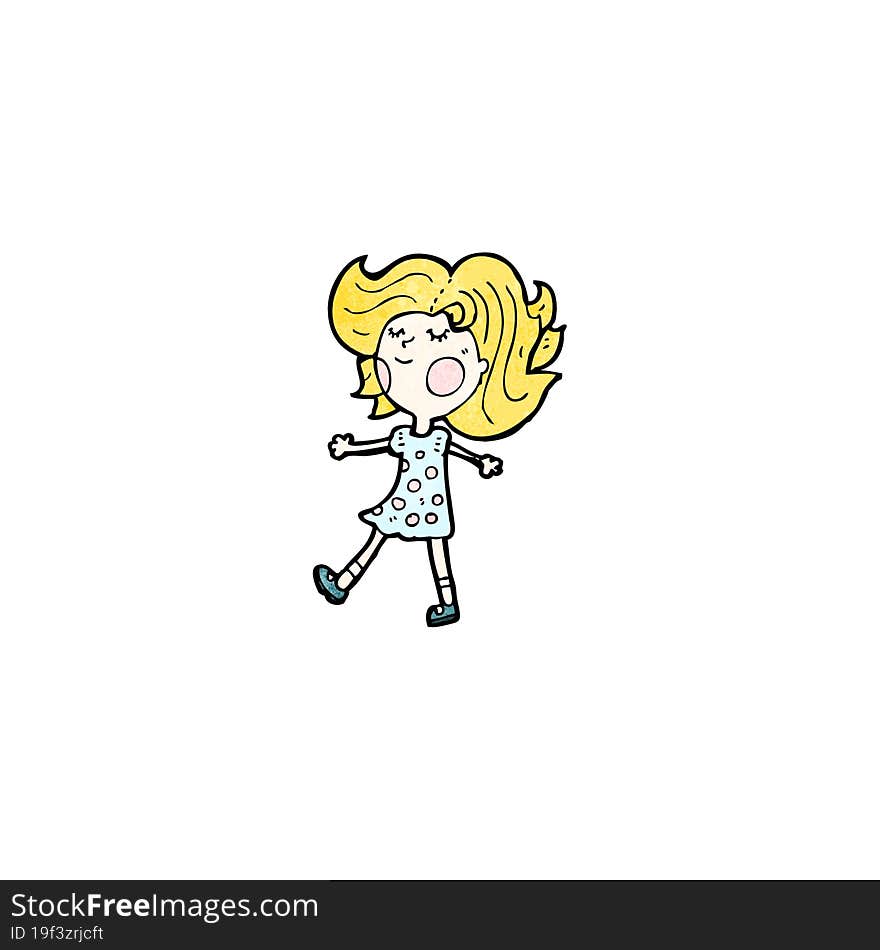 cartoon pretty blond girl