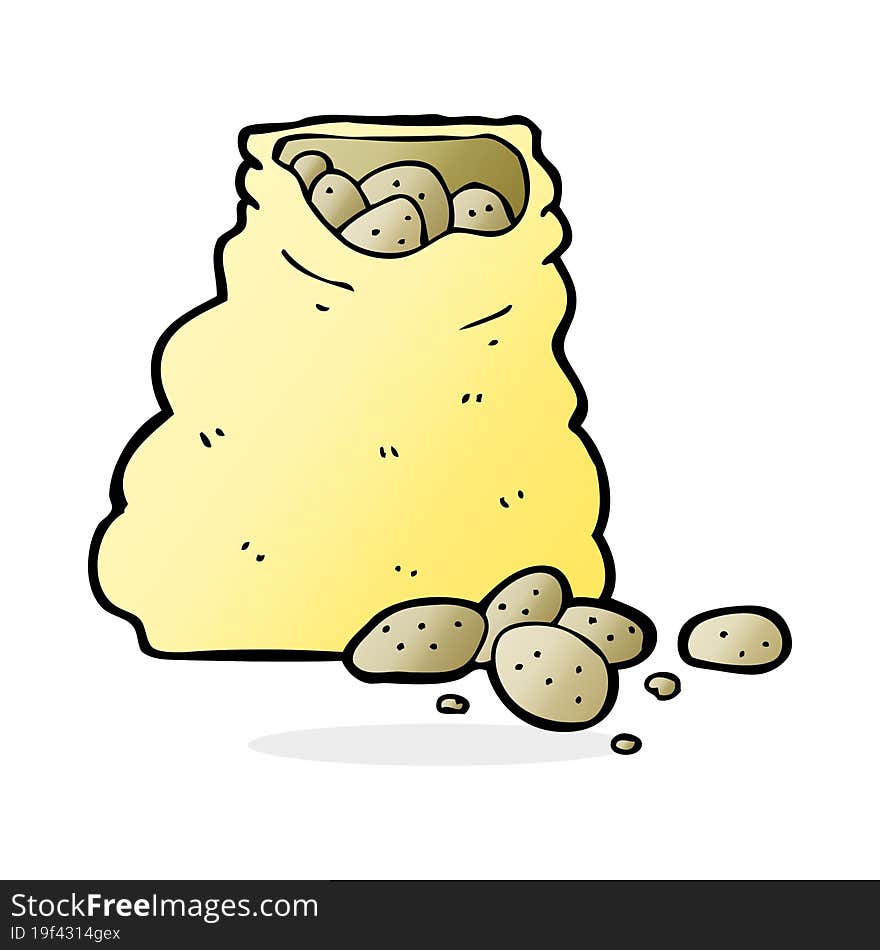 cartoon sack of potatoes