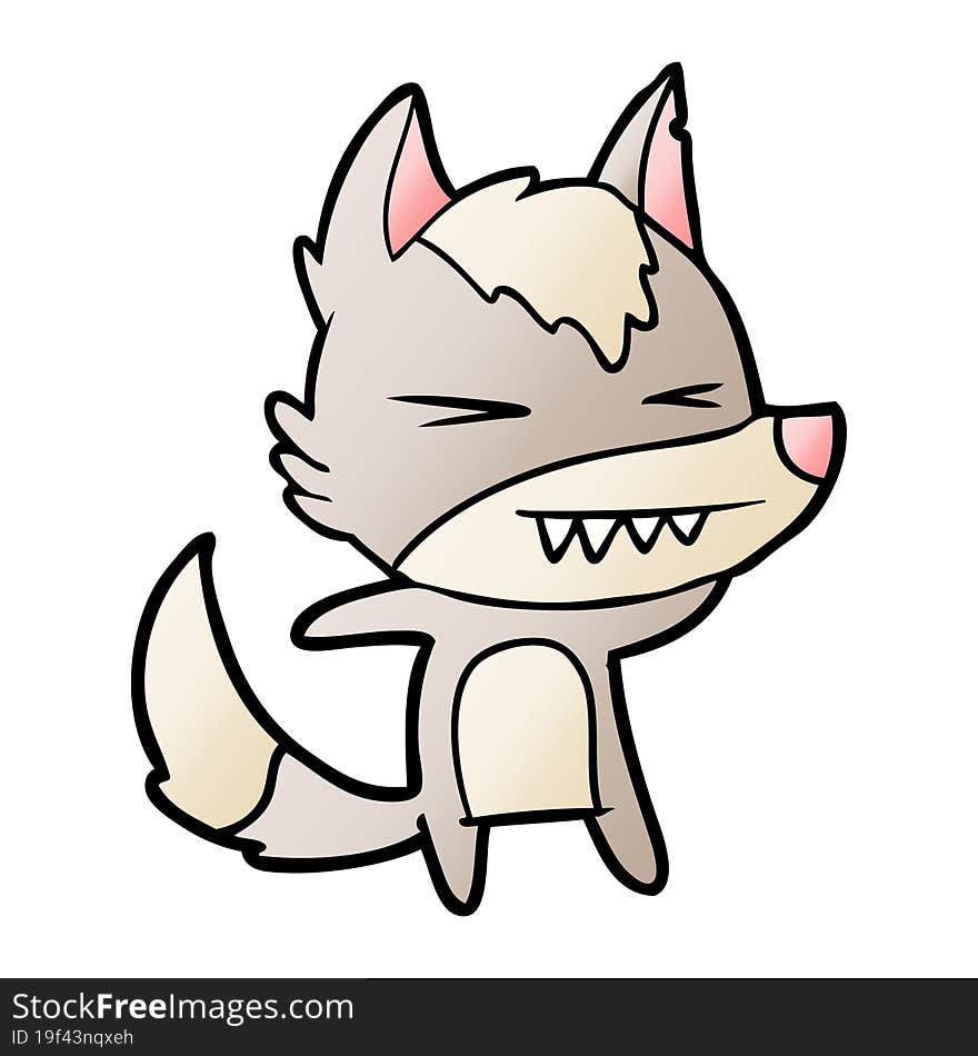 angry wolf cartoon. angry wolf cartoon