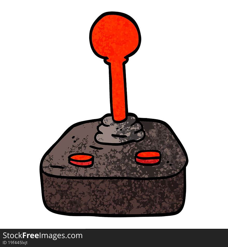 grunge textured illustration cartoon joystick