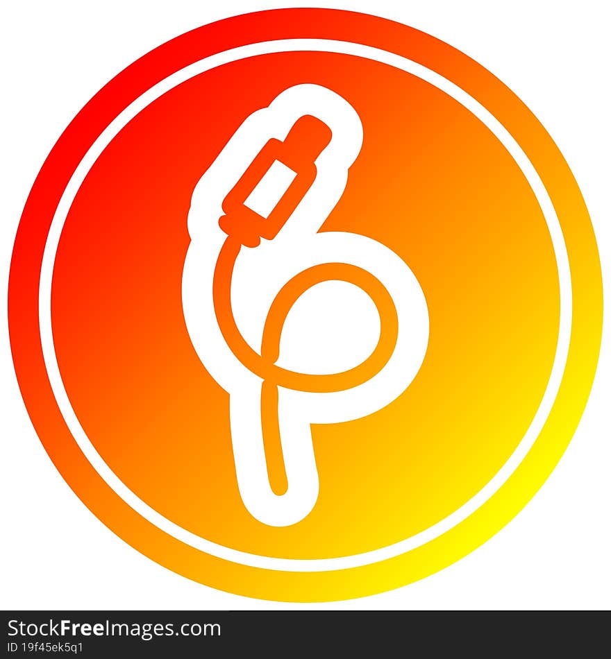 Electrical Plug Circular In Hot Gradient Spectrum