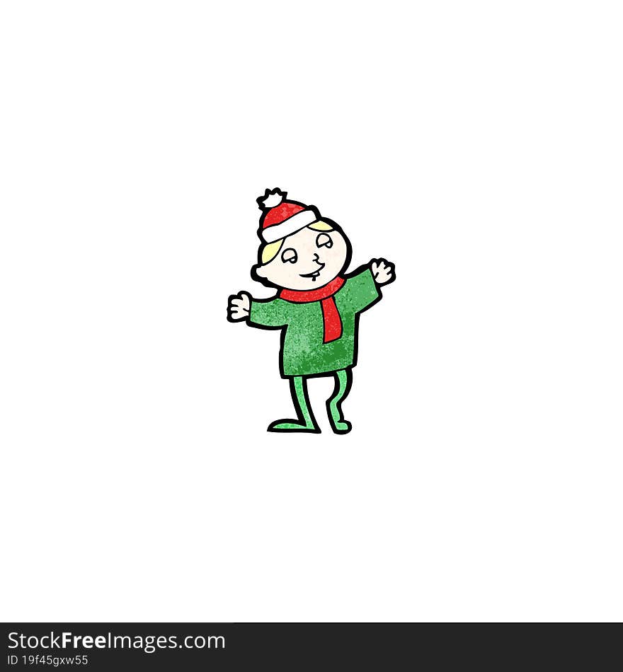 cartoon christmas elf