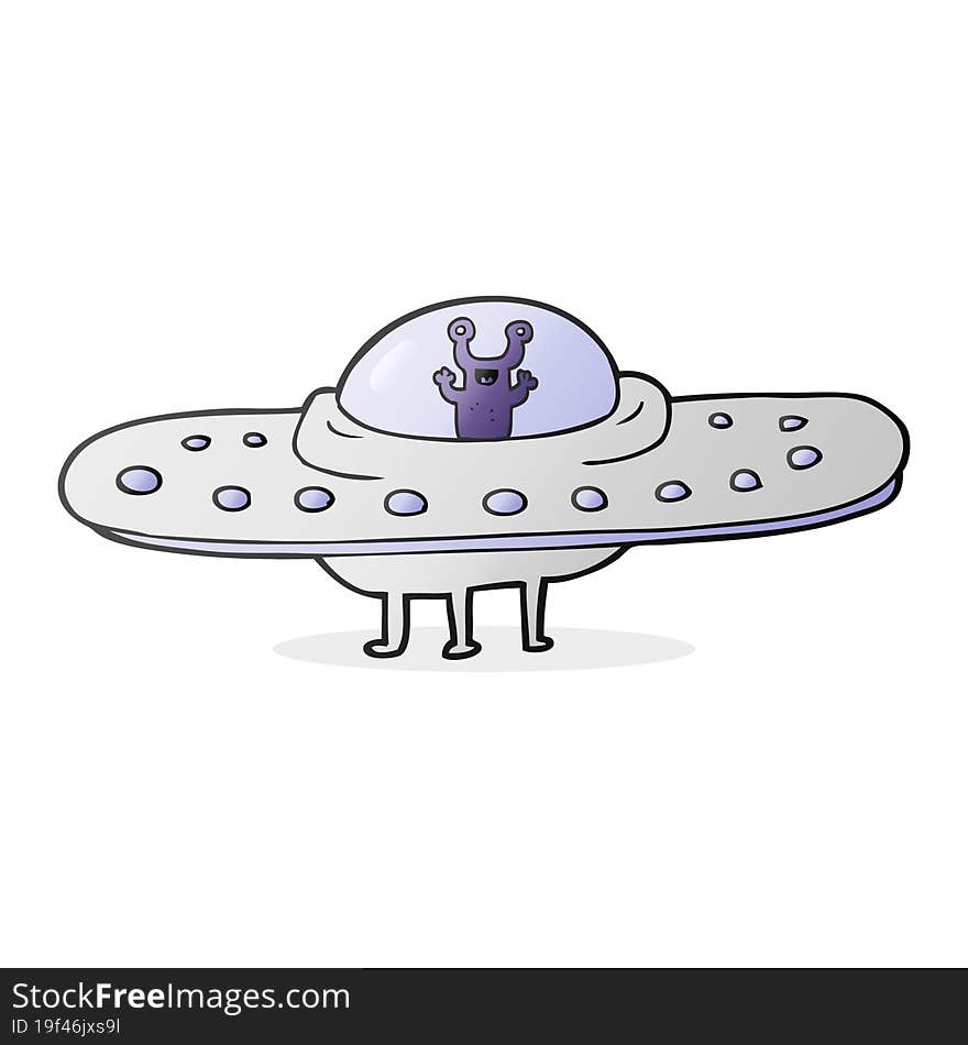 cartoon flying saucer