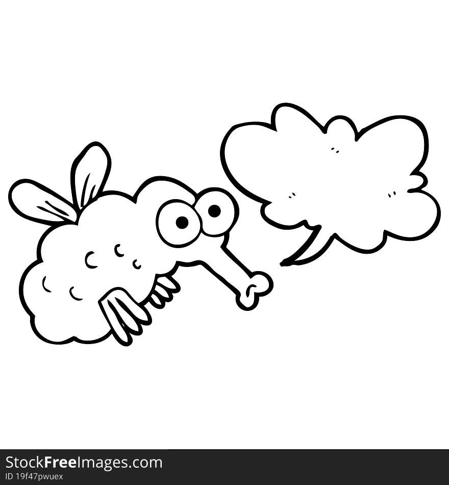 Speech Bubble Cartoon Fly