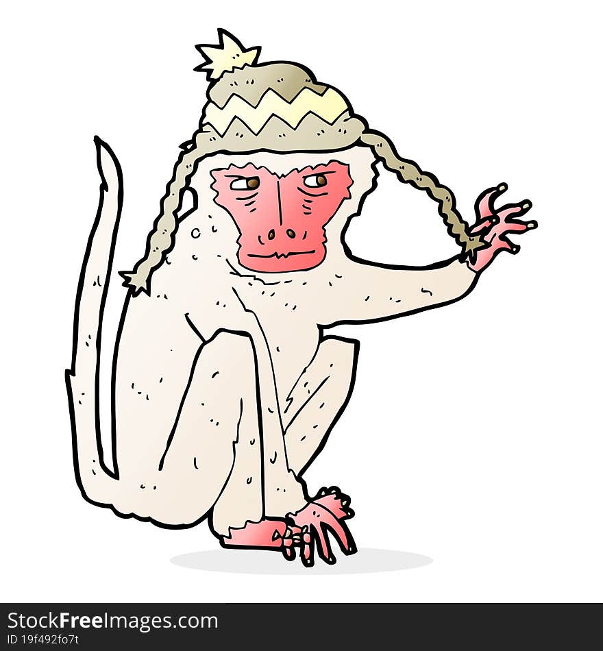 cartoon monkey wearing hat