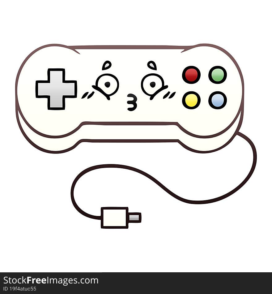 gradient shaded cartoon game controller