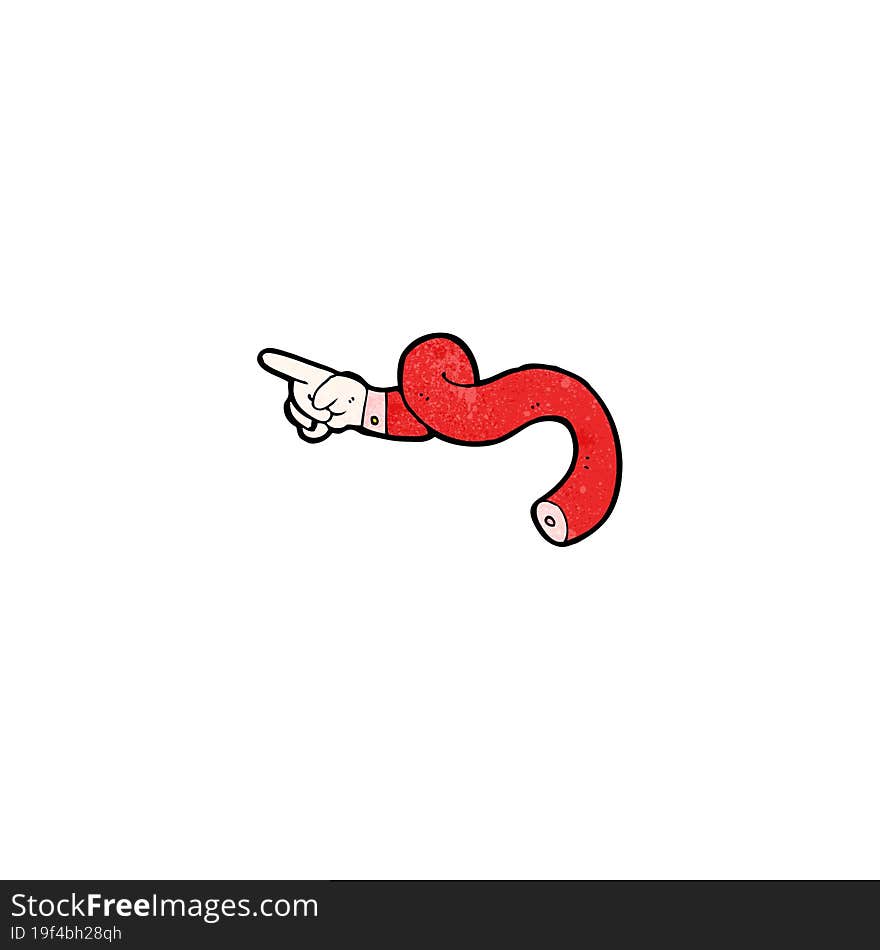 pointing hand symbol cartoon