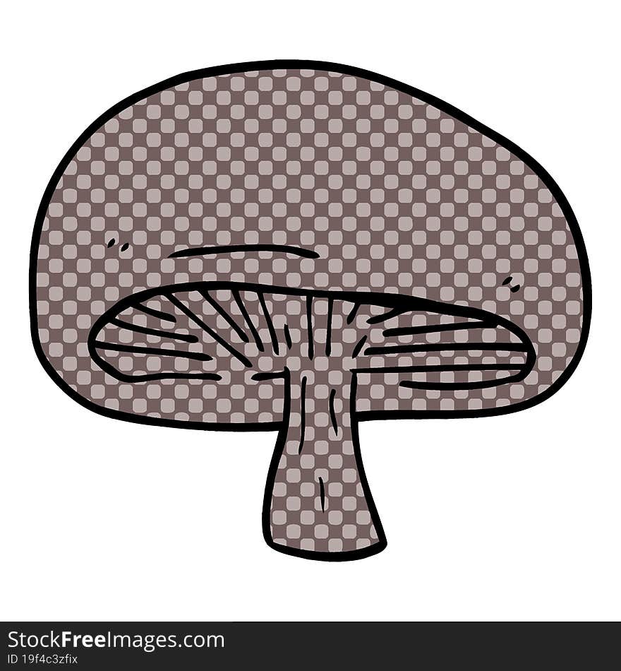 cartoon doodle mushroom