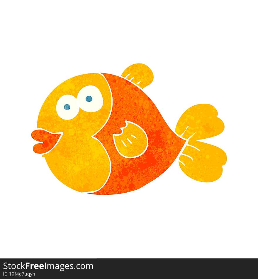 retro cartoon fish