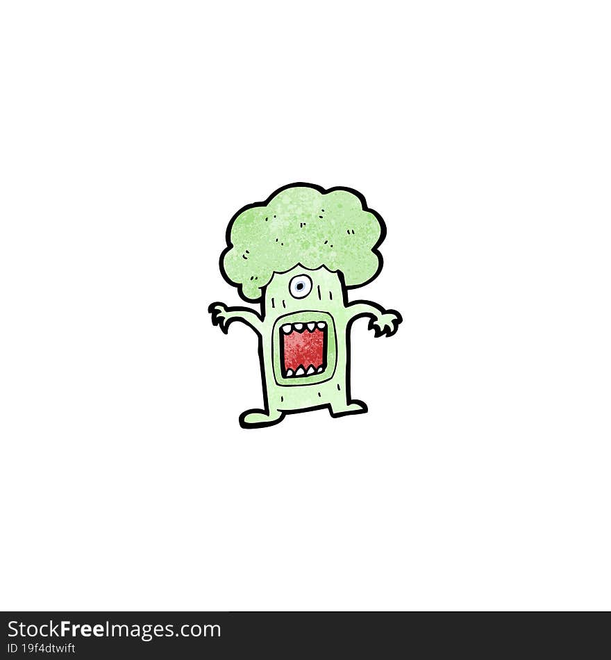 cartoon monster brocolli