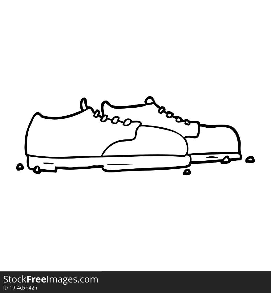 line drawing of a old shoes. line drawing of a old shoes