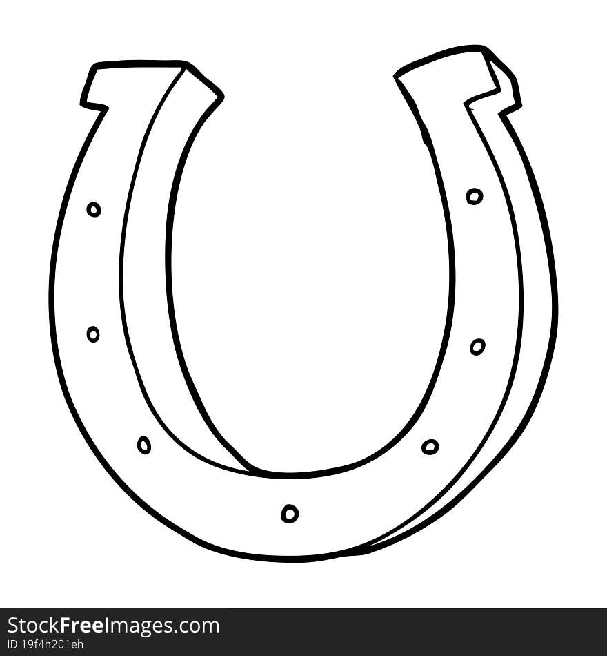 cartoon iron horse shoe. cartoon iron horse shoe