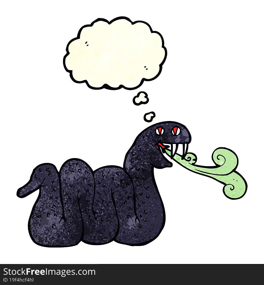 Cartoon Snake With Thought Bubble