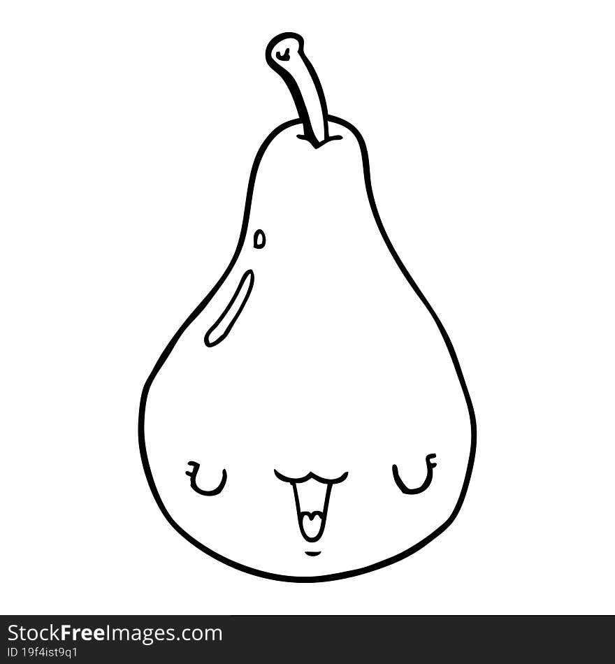 cartoon pear