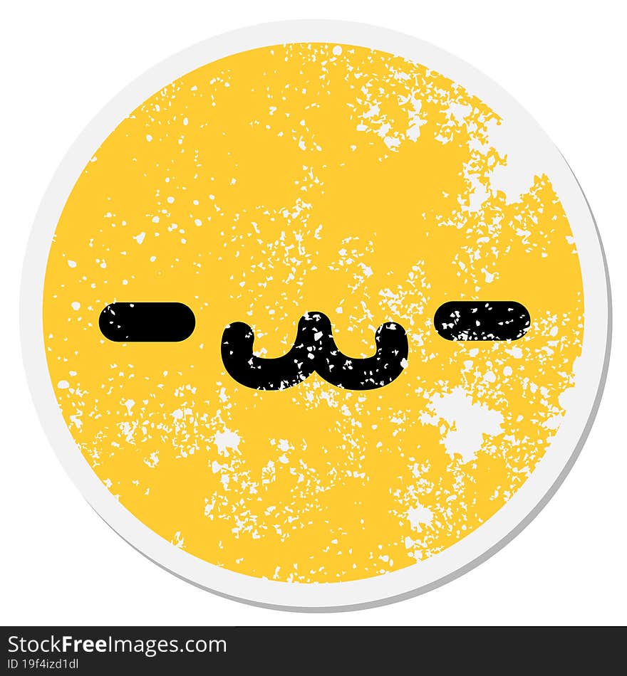 Simple Animal Face Circular Sticker