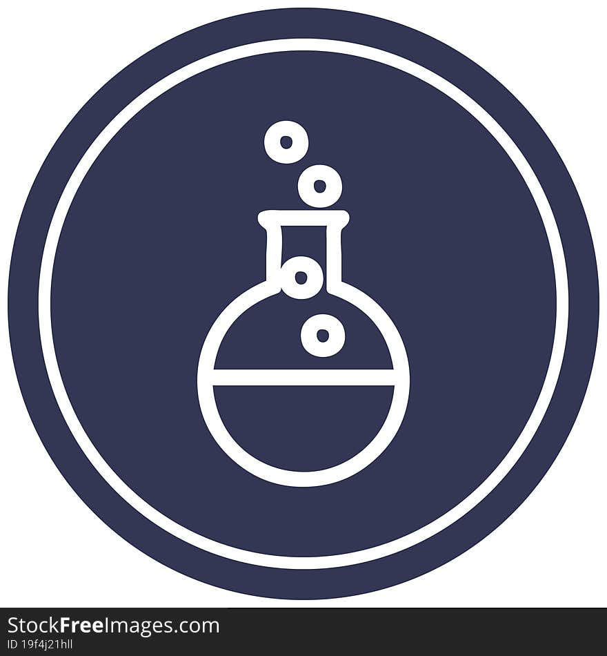 science experiment circular icon