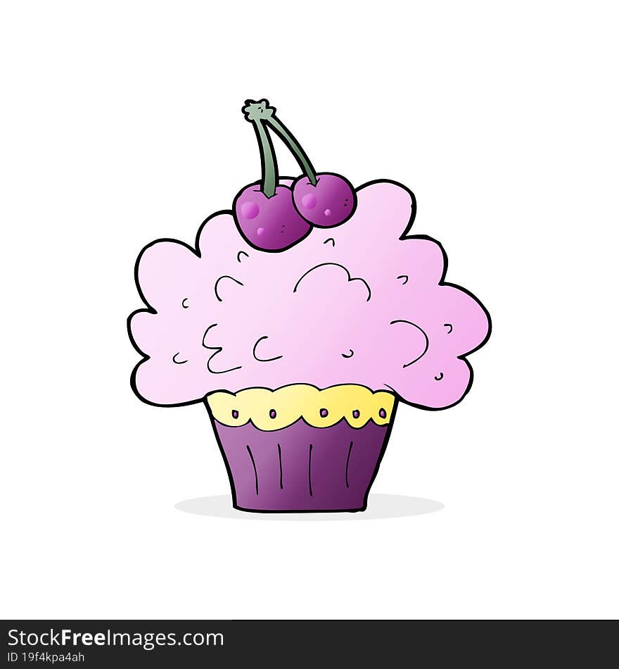 Cartoon Big Cupcake