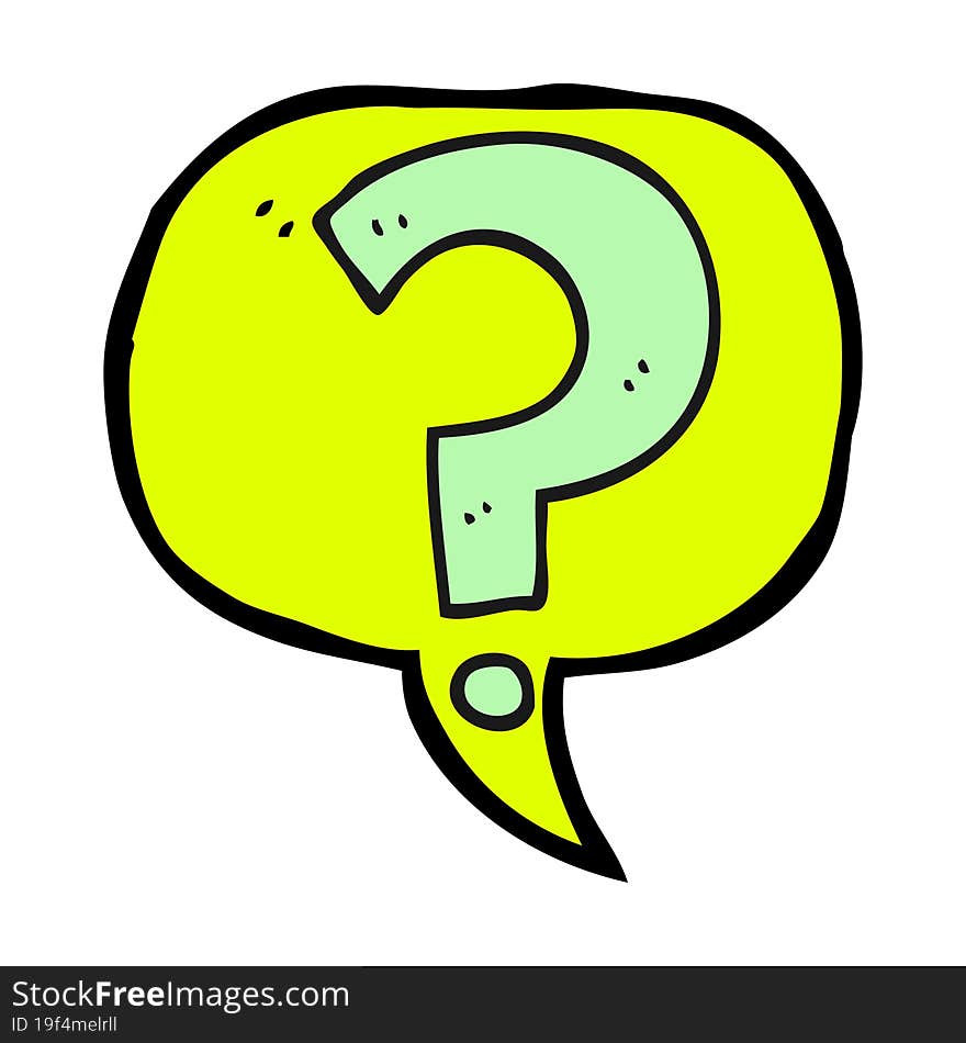 speech bubble cartoon question mark