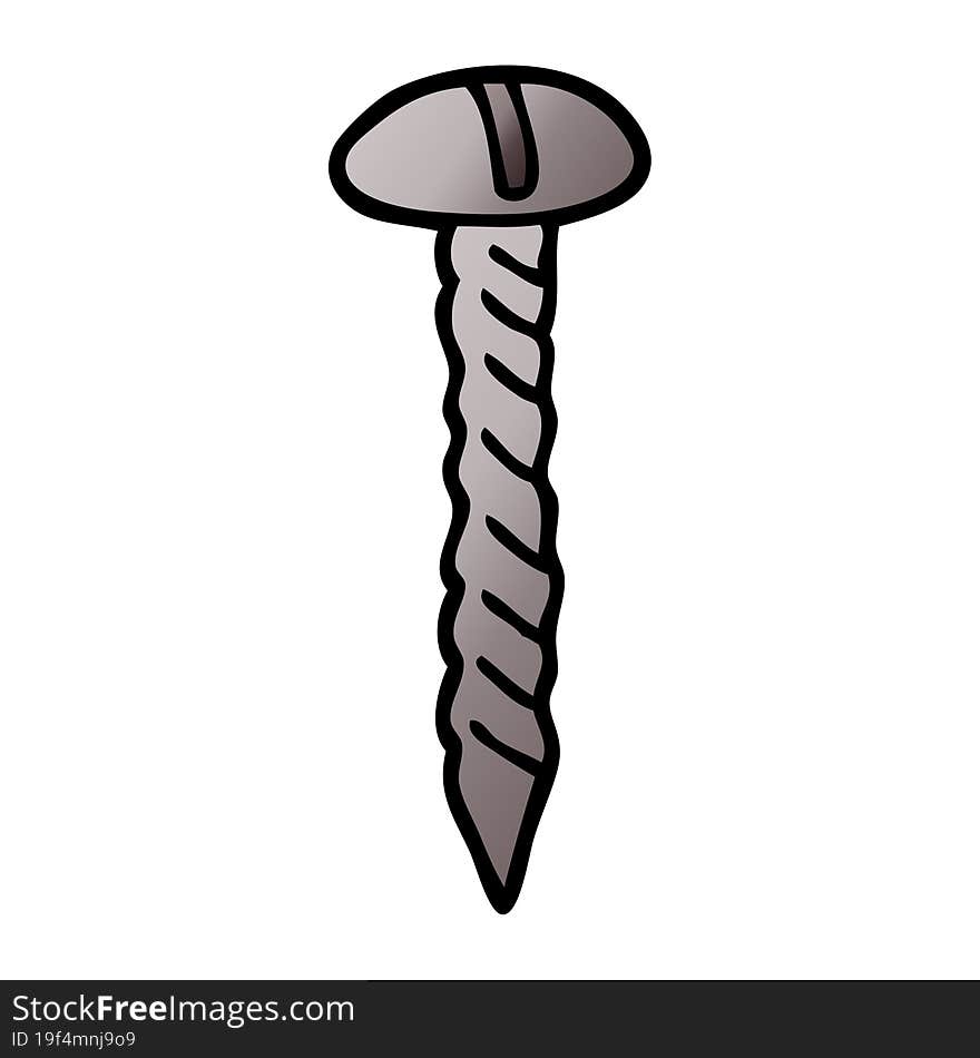 cartoon doodle metal screw