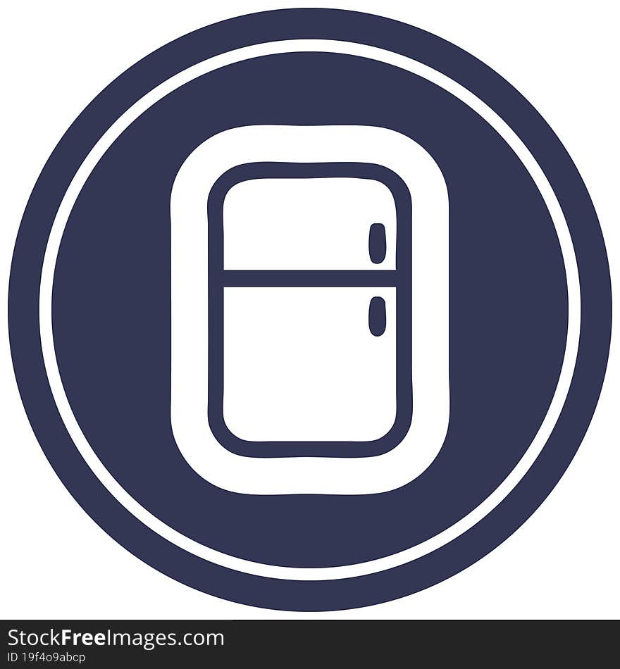 kitchen refrigerator circular icon