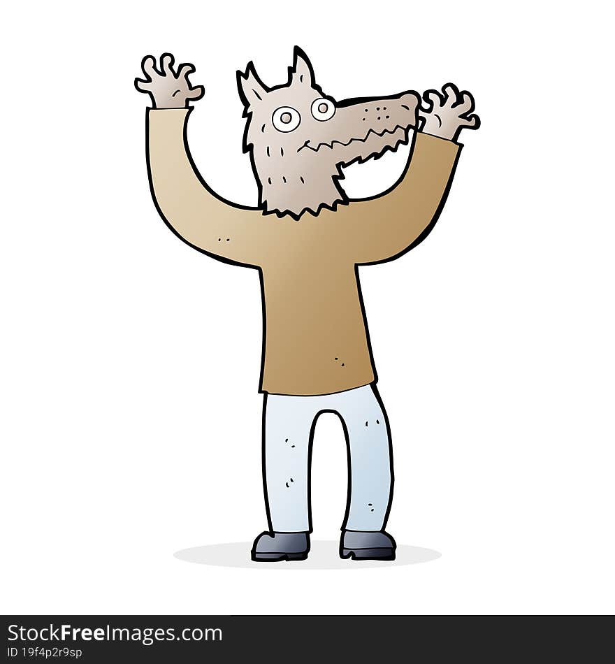 Cartoon Wolf Man