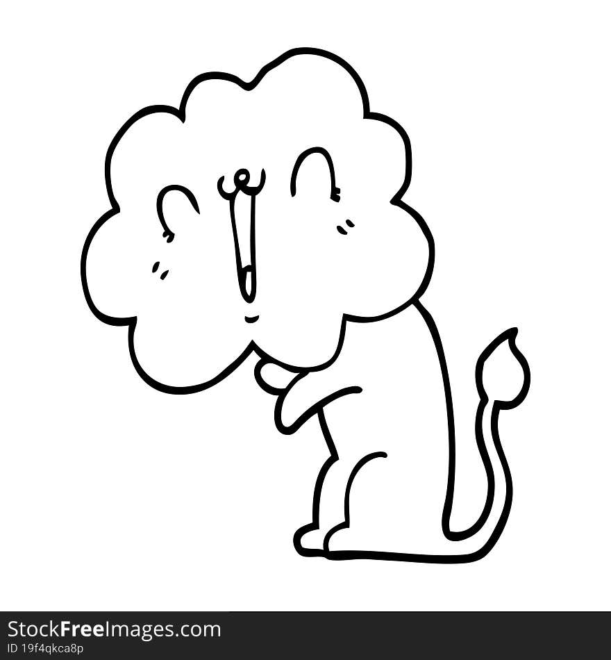 Cute Cartoon Lion