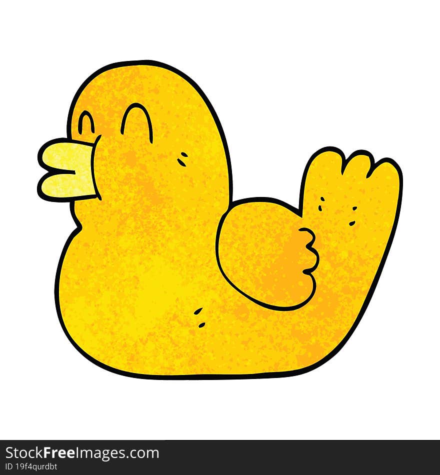 cartoon doodle rubber duck