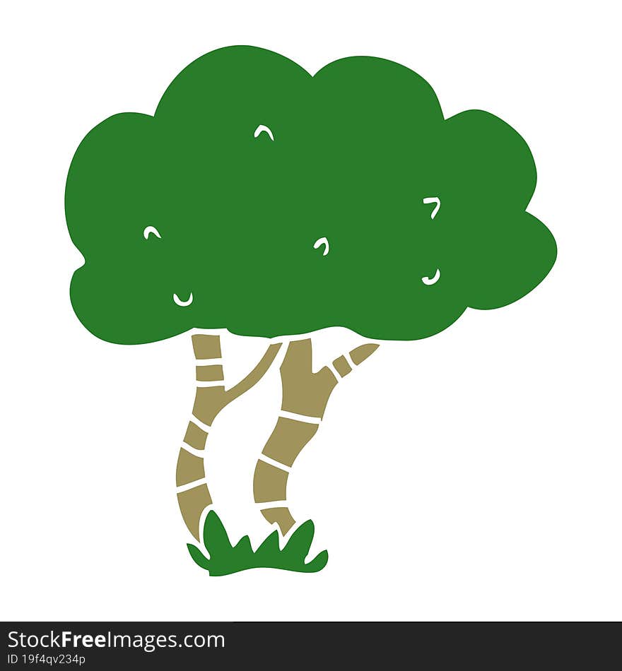 cartoon doodle tree