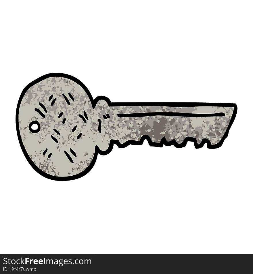 grunge textured illustration cartoon key