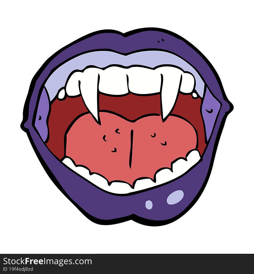 Cartoon Vampire Mouth