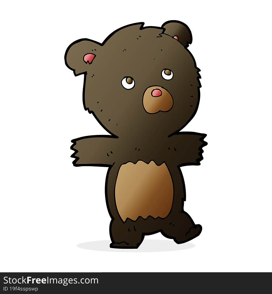 Cartoon Cute Black Bear