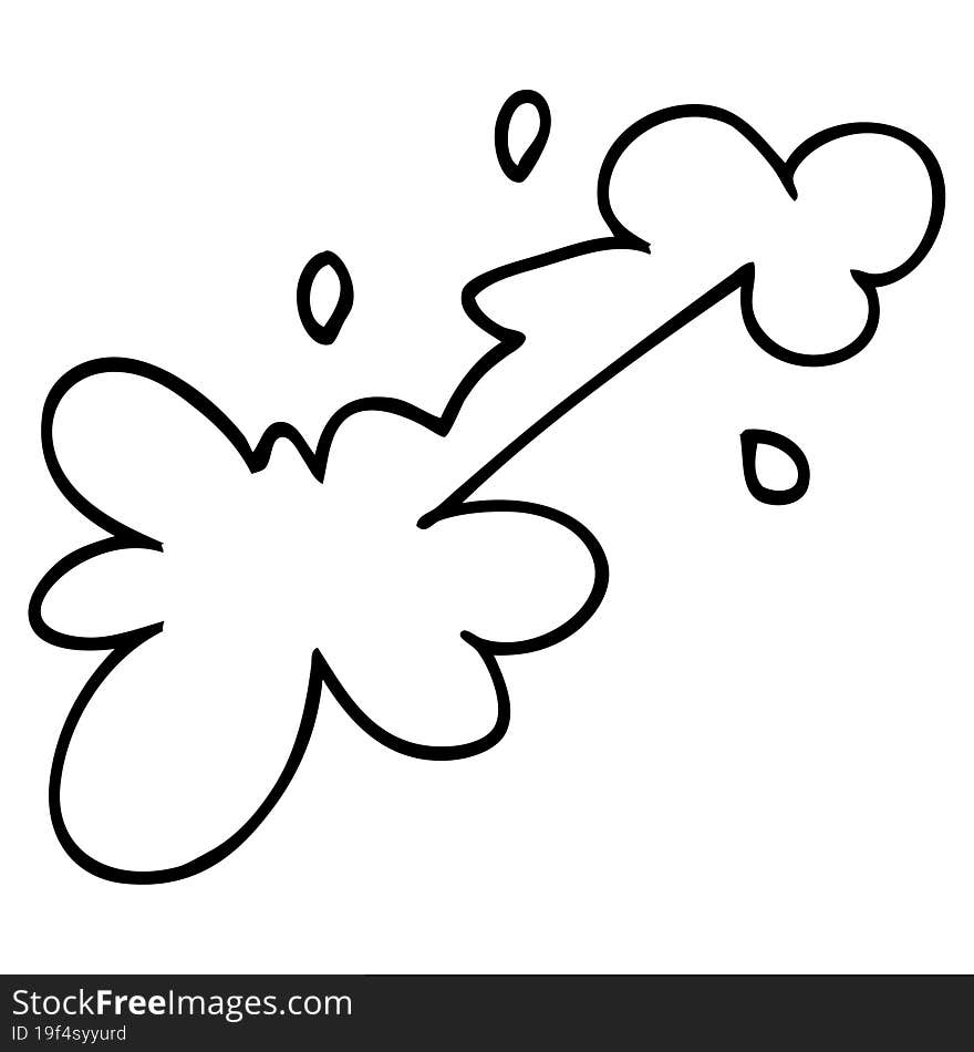 line drawing cartoon mud splat