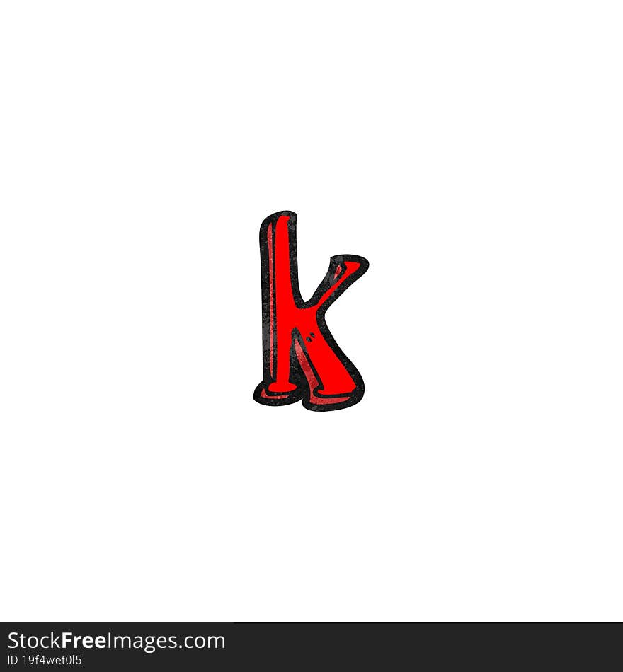 Cartoon Letter K