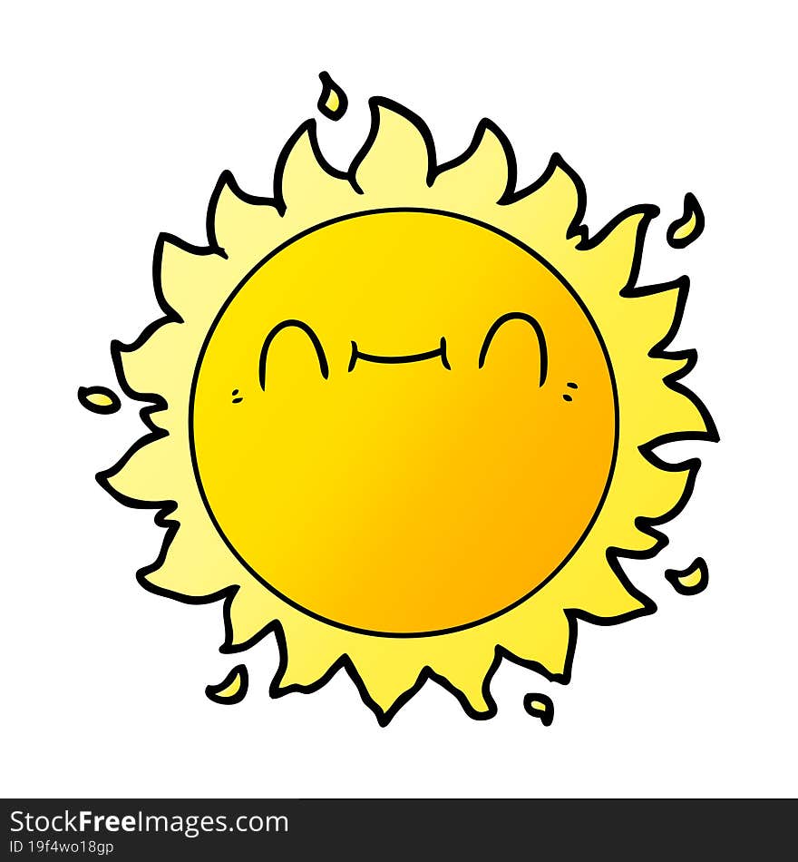 happy cartoon sun. happy cartoon sun