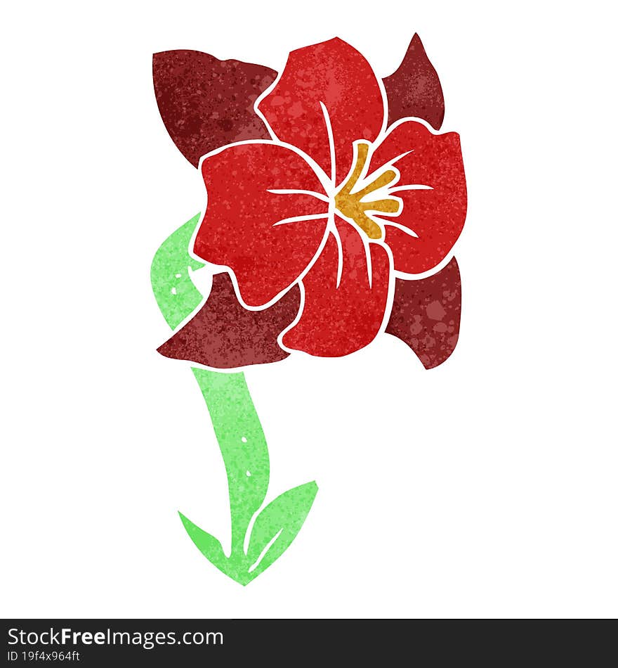 retro cartoon flower