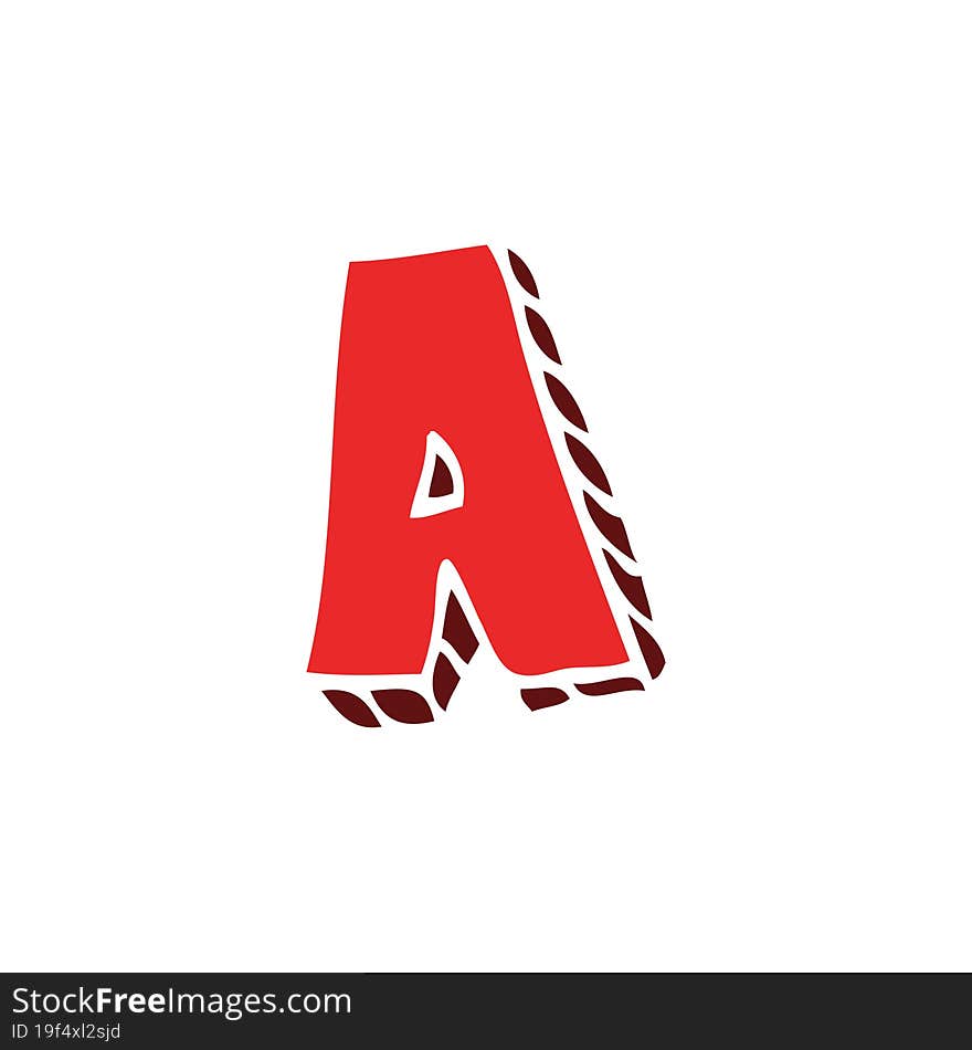 Cartoon Doodle Letter A