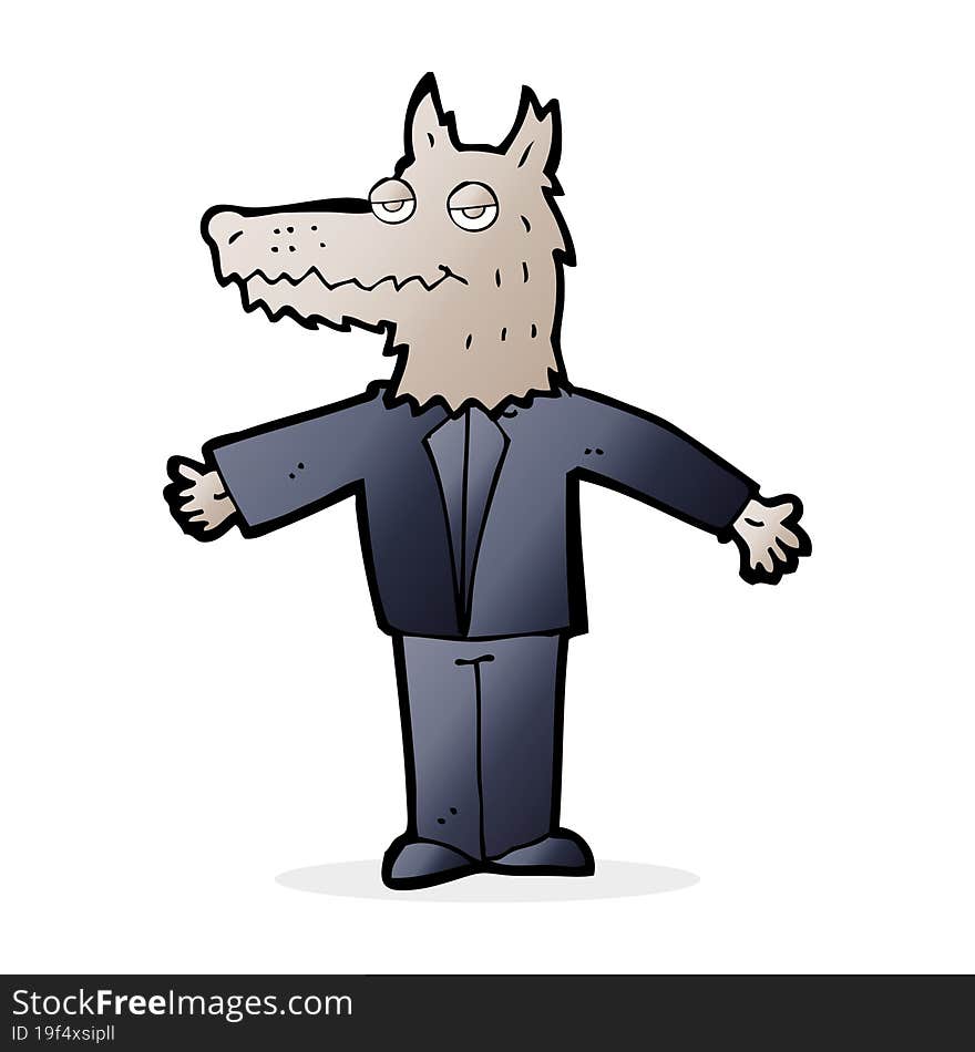 cartoon wolf