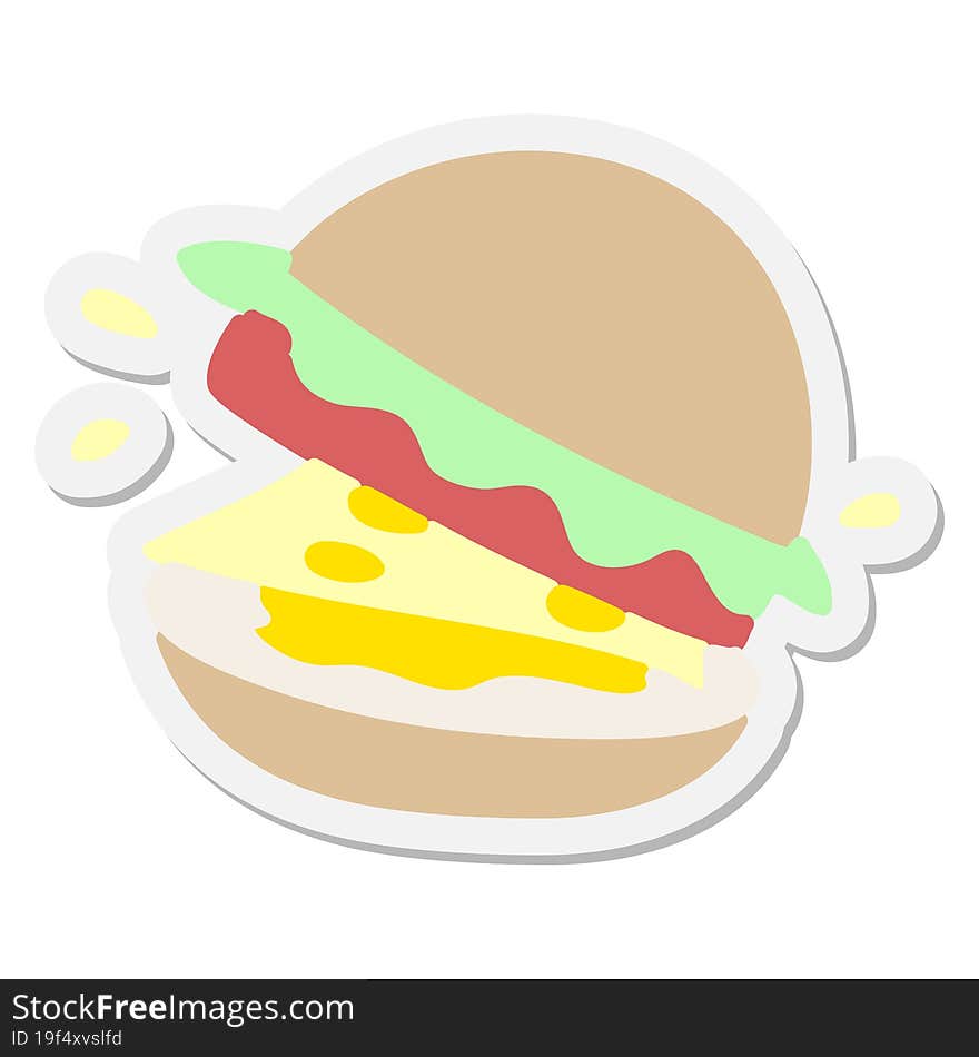 A Tasty Burger Sticker