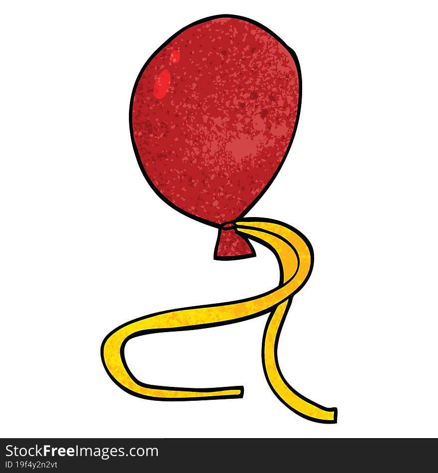 Cartoon Doodle Red Balloon