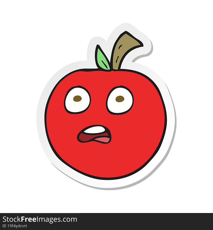 sticker of a cartoon tomato