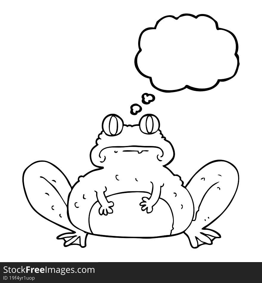 thought bubble cartoon frog