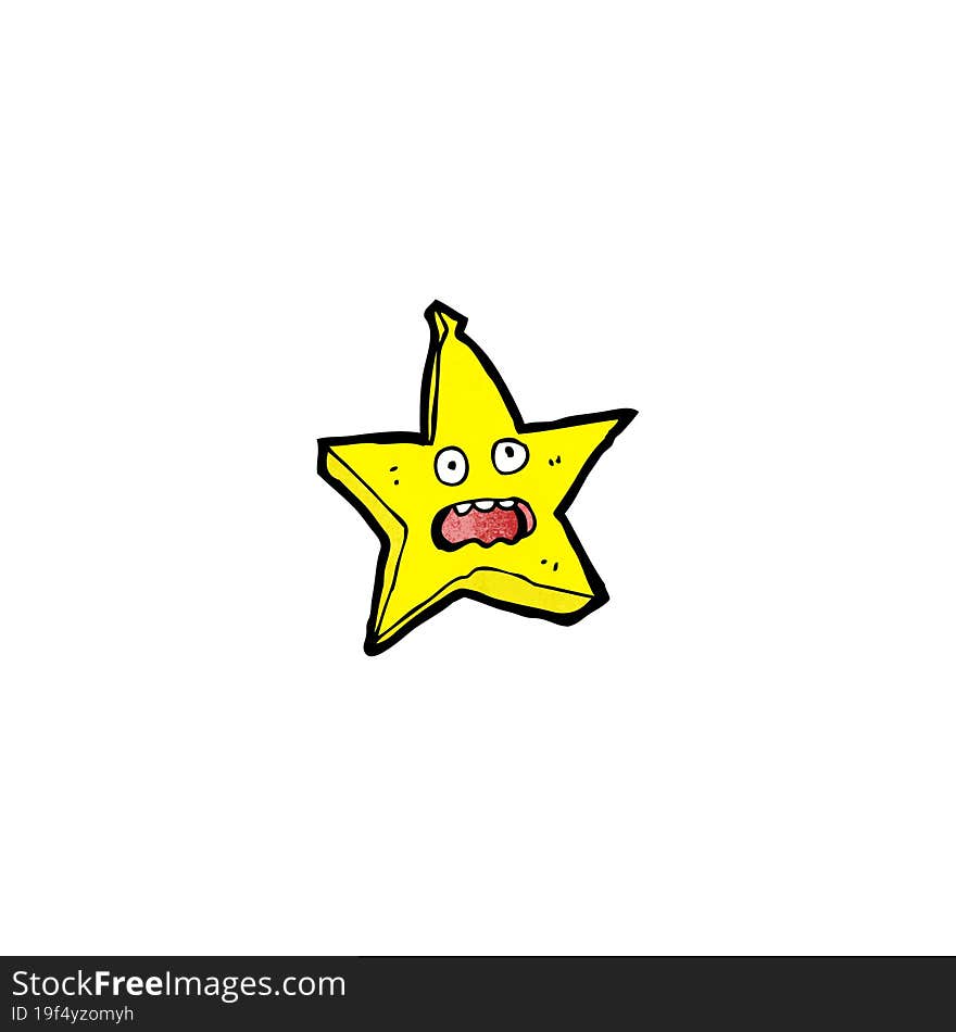 Funny Star Cartoon Character